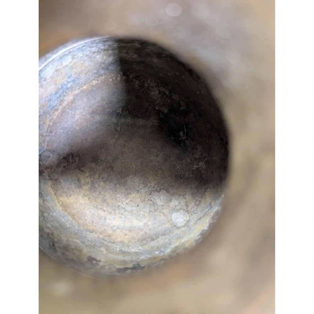 Small Brass Bud Vase Urn Shape Flared Rim‎ Decorative Metal Home Decor Accent
